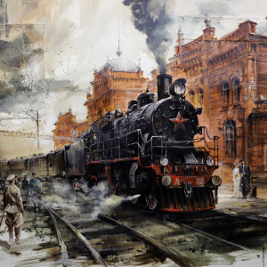 И.С. Айдаров. Казанский вокзал. 2021. Холст, масло. 110х130 см. Собственность автора