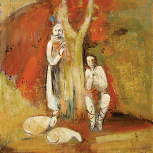 Ю.С. Григорян. «Карабахская мелодия» 1993г., холст, масло, 105х102. Собственность автора.