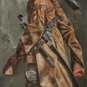 Савкуева Х.В., Идущий воин, 200х100 см., 2012 г., х.м.