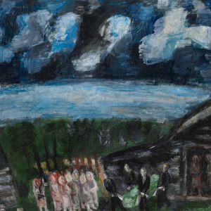 П.Ф. Никонов. Похороны в Алексине. 1998-1990. Холст, масло. 180х225. Государственная Третьяковская галерея