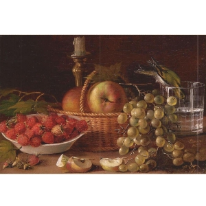 И.Ф.Хруцкий (1810-1885). Плоды и птичка. 1833. Национальный Художественный музей Беларуси, Минск.