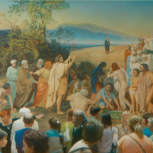 Эрик Булатов. Картина и зрители. 2011–2013. Холст, масло. 200х250