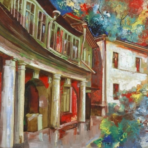 Х.А. Алиханов. Каретный двор. 2008. Холст, масло, 80х100.