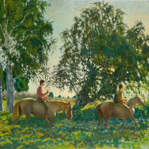 В.Г. Харлов. Утро. 1998. Холст, масло. 135х160. Вятский художественный музей имени В.М. и А.М. Васнецовых, Киров