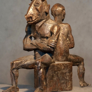 В.В.Тишин (1963-2015). Пикассо-Минотавр. 2010. бронза.