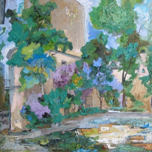 Х.А. Алиханов. Сирень. Май. Двадцать первое. 2012. Холст, масло, 100х120