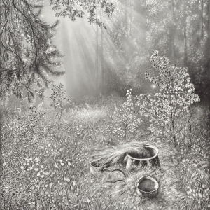 Г.Н.Доленджашвили. Из серии «Имеретинский натюрморт». Бумага, карандаш