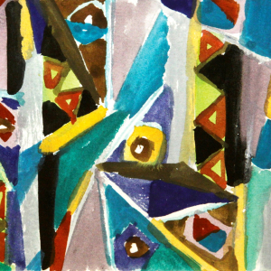 И.М. Глухова. Ритмическая композиция. 2002. Бумага, акварель. Собственность автора