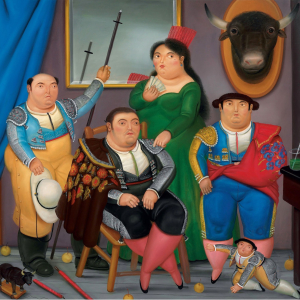 Ф. Ботеро Ангуло (1932-2023). Семейная сцена. 1985. Частное собрание