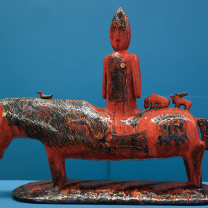 Г.М. Визель. Красный конь. 2010. Фаянс, окислы, глазури. 47х57х19,5. Собственность автора. Фото Виктора Берёзкина, пресс-служба РАХ.