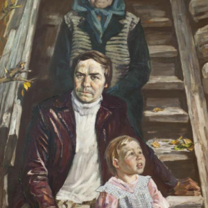 А.И. Алексеев. Портрет писателя В.Г. Распутина. Х., темпера. 1981