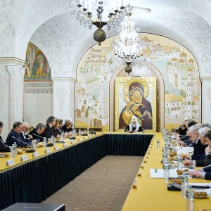 20.02.2020. Президент Российской академии художеств З.К.Церетели принял участие в заседании Патриаршего совета по культуре.