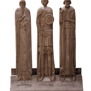 В.С. Гращенков. Избранные смоленские святые. 2000. Дерево. Фото предоставлено автором.