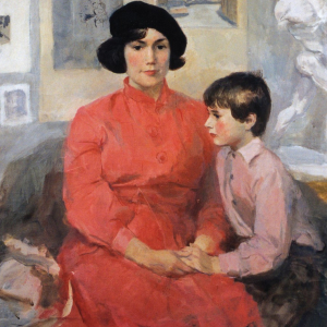 Л.В. Гервиц. Моя семья Ирина, Миша. 1980 г. Холст, масло. Собственность автора