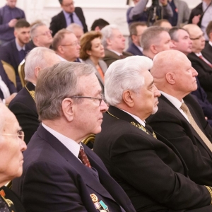 Гашение почтовой марки к 75-летию Ялтинской конференции с изображением скульптуры «Большая тройка» работы З.К.Церетели в МИД
