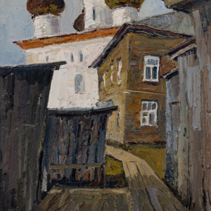 А.Н. Шилов. «Каргополь». 2024г., холст, масло, 60х50. Собственность автора.