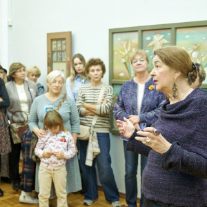 Творческая встреча и мастер-класс Татьяны Шихиревой в залах РАХ. Фото: Виктор Берёзкин, пресс-служба РАХ.