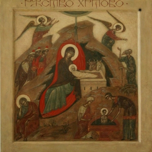 Икона «Рождество Христово». Иконописец Ирина Зарон. Фотография С.А. Мачигиной