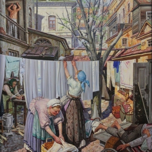 А.В. Матрёшин. Утро в Москве. 2018г., холст, масло, 130х110. Собственность автора.