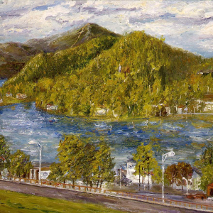 Б.З. Шалумов. Зеркальное озеро. Лейк Плесид. 2000г., холст, масло, 46х60. Собственность автора.