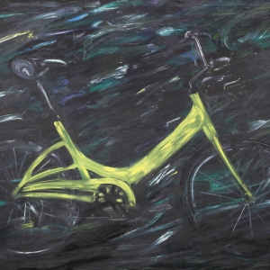 А.М. Бирштейн. Мой велосипед. 2011. Холст, масло. 140x200. Собственность автора