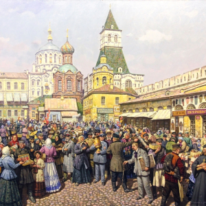 А.В. Матрёшин. Новая площадь. 2005-2007гг., холст, масло, 110х140. Собственность автора.