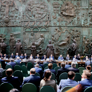 Совместное заседание Президиумов РАХ и РАН 14 мая 2024 года. Фото: Виктор Берёзкин, пресс-служба РАХ