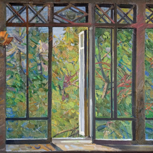 Н.И. Боровской. «Окно». 1990г., холст, масло, 82х100. Собственность автора.