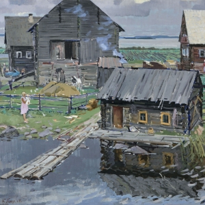 Б.Н.Поморцев.  Заонежье. 1966. Холст, масло. 109,5х120. Музей изобразительных искусств Республики Карелия.