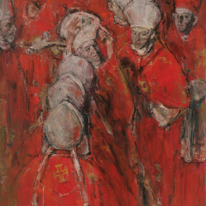 Ю.В. Калюта. «Конклав». 2013г., холст ,масло, 210x150. Собственность автора.