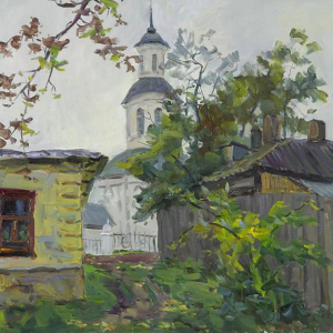 П.И. Грошев. Вятский двор. 2019. Холст, масло, 60х80. Вятский художественный музей имени Васнецовых