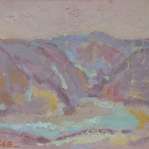 В.П.Севостьянов. Сиреневые горы. Карпаты. Усть-Черна. 1997.  Частное собрание