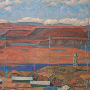 А.В. Ткаченко. Вечер на дальней заставе. 1980 г. Холст, масло. 93х120,5. Забайкальский краевой художественный музей