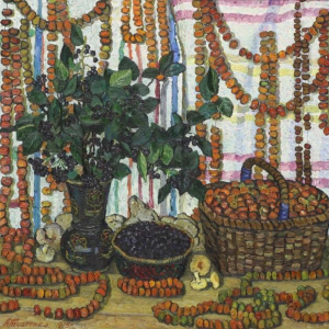 А.В. Ткаченко. Приморский шиповник (Черная рябина). 1973 г. Холст, масло. 100х110. Приморская государственная картинная галерея