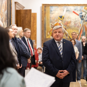 Президент РАХ В.З. Церетели принял участие в открытии нового здания Московской государственной картинной галереи вице-президента РАХ В.И.Нестеренко. Фото Виктора Берёзкина, пресс-служба РАХ.