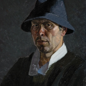 Н.И. Боровской. «Автопортрет». 1998г., холст, масло, 40х55. Собственность автора,