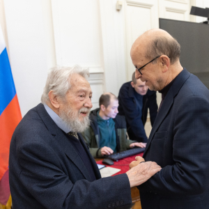 Видеоконцерт, приуроченный ко дню рождения вице-президента РАХ А.А. Золотова и юбилейным датам академиков Академии художеств. Фото: Виктор Берёзкин, пресс-служба РАХ