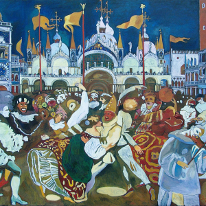 Т.В. Козлова. Венецианская Фиеста. 1998г., холст, масло, 175х200. Собственность семьи автора.