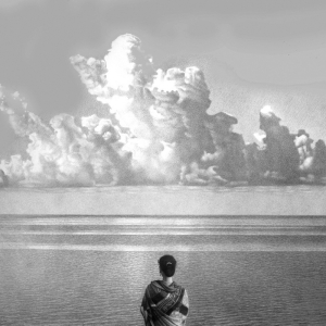 В.С.Каракашев. Море. Облако. 2009 г. Бумага, карандаш. 100х120. Собственность автора.
