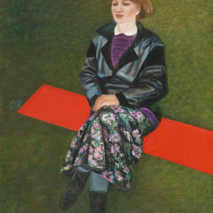 Т.Г. Владова. Красная скамейка. 1990 г. Холст, масло. 100х80. Тамбовская областная картинная галерея.