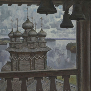 Б.Н.Поморцев.  Дни осенние. 1979. Холст, масло. 79,6х99,5. Музей изобразительных искусств Республики Карелия