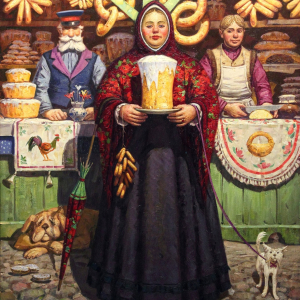 А.В. Матрёшин. Калашный ряд. 2006г., холст, масло, 150х120. Собственность автора.