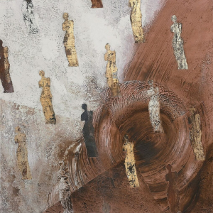 А.А. Кондуров. Рождение Афродиты. 2009. Холст, левкас, акрил, поталь. 160х160. Собственность автора
