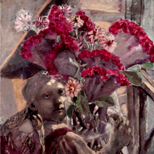 Л.И. Наумова. «Девушка с букетом». 2003 г. Холст, масло. 80х70. Собственность семьи автора.