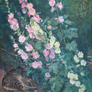 М.В. Переяславец. Мальва. 2015. Холст, масло. 105х95. Собственность автора