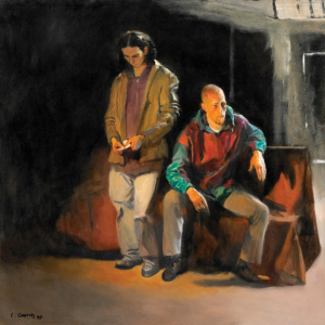 Л.В. Гервиц. Портрет двух моделей. 1997 г. Холст, масло. Собственность автора.