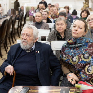 Видеоконцерт, приуроченный ко дню рождения вице-президента РАХ А.А. Золотова и юбилейным датам академиков Академии художеств. Фото: Виктор Берёзкин, пресс-служба РАХ