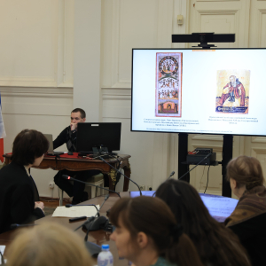 Конференция «Жанры, сюжеты и образы в искусстве. Из истории и современности» в РАХ.Фото:Виктор Берёзкин, пресс-служба РАХ.
