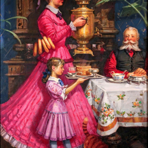 А.В. Матрёшин. Масленица. 2006-2011гг., холст, масло, 115х80. Собственность автора.