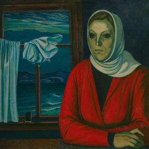 О.Н. Лошаков. Шум моря. Женский портрет. 1971. Холст, масло. 80х95. Государственная Третьяковская галерея
